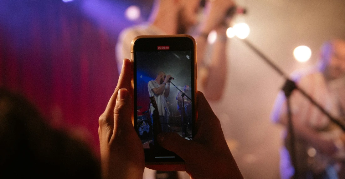 a person holding a cell phone